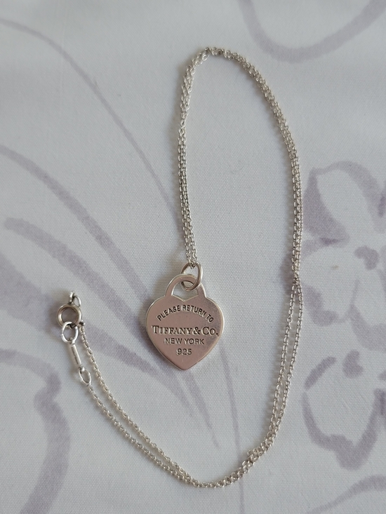 Tiffany & Co. Jewelry - Tiffany & Co. Sterling Silver Heart Tag Pendant Necklace - Silver